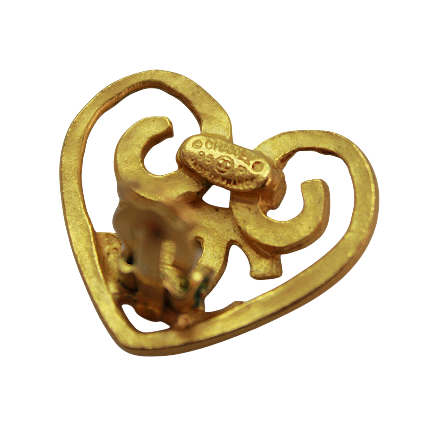 Chanel Heart Earrings | Gold 95P