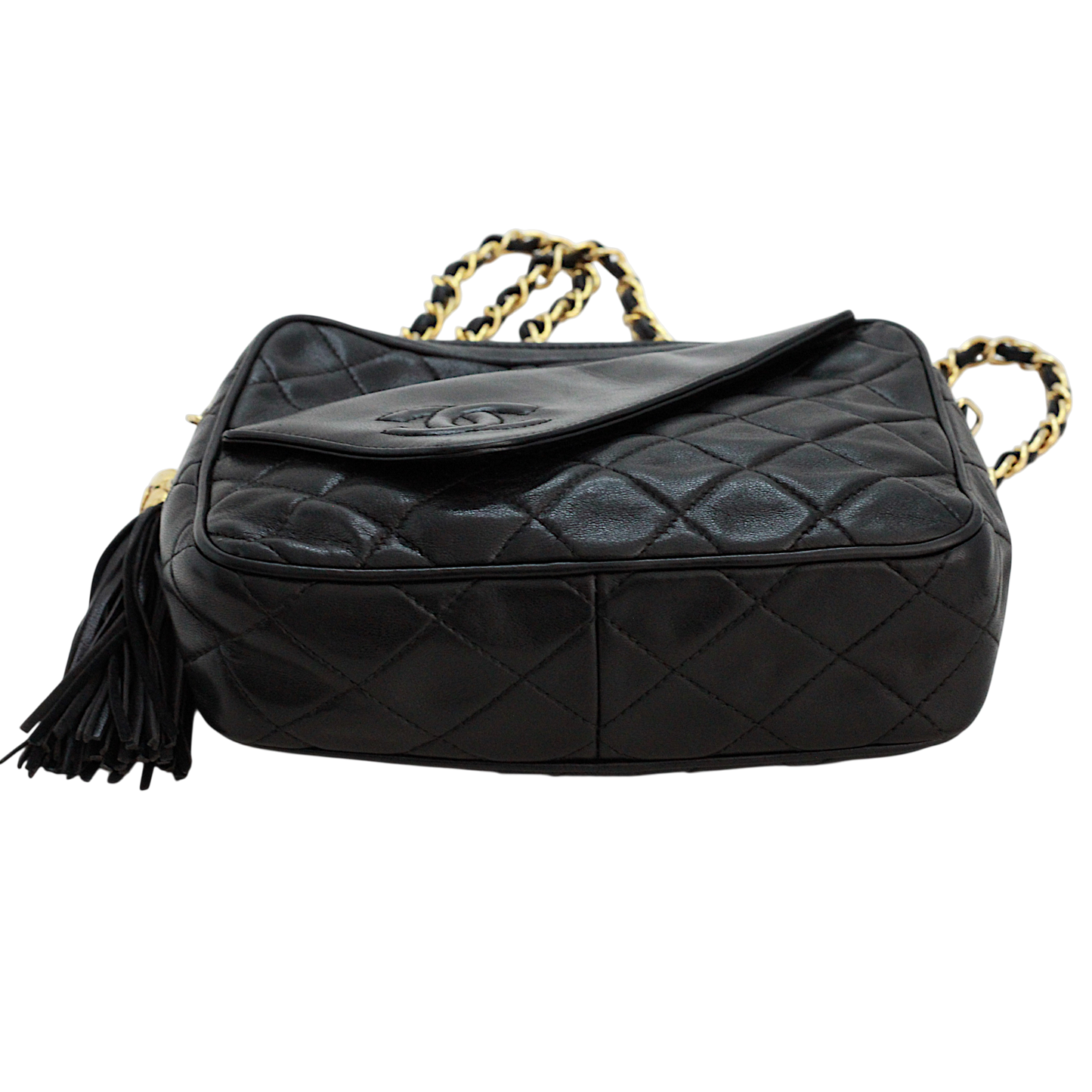 Chanel Black Lambskin Leather Camera Bag | 1989-1991
