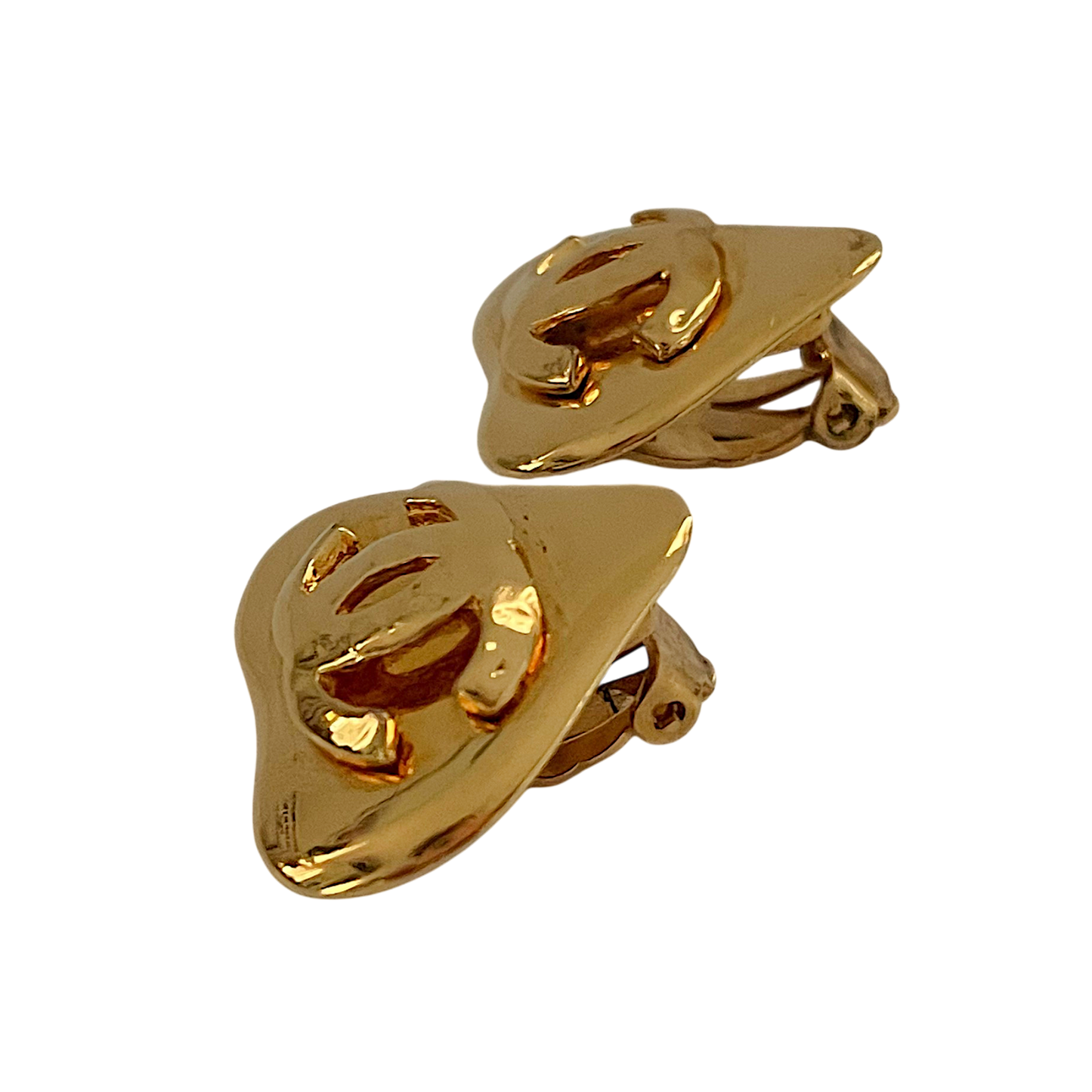 Chanel Heart Earrings | Gold 93P