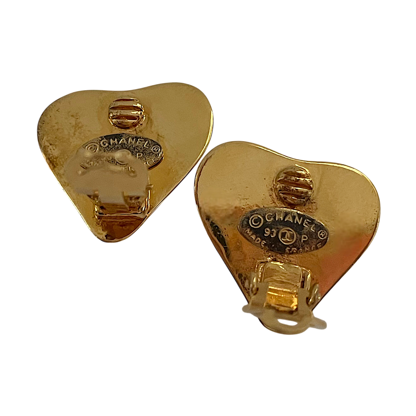 Chanel Heart Earrings | Gold 93P