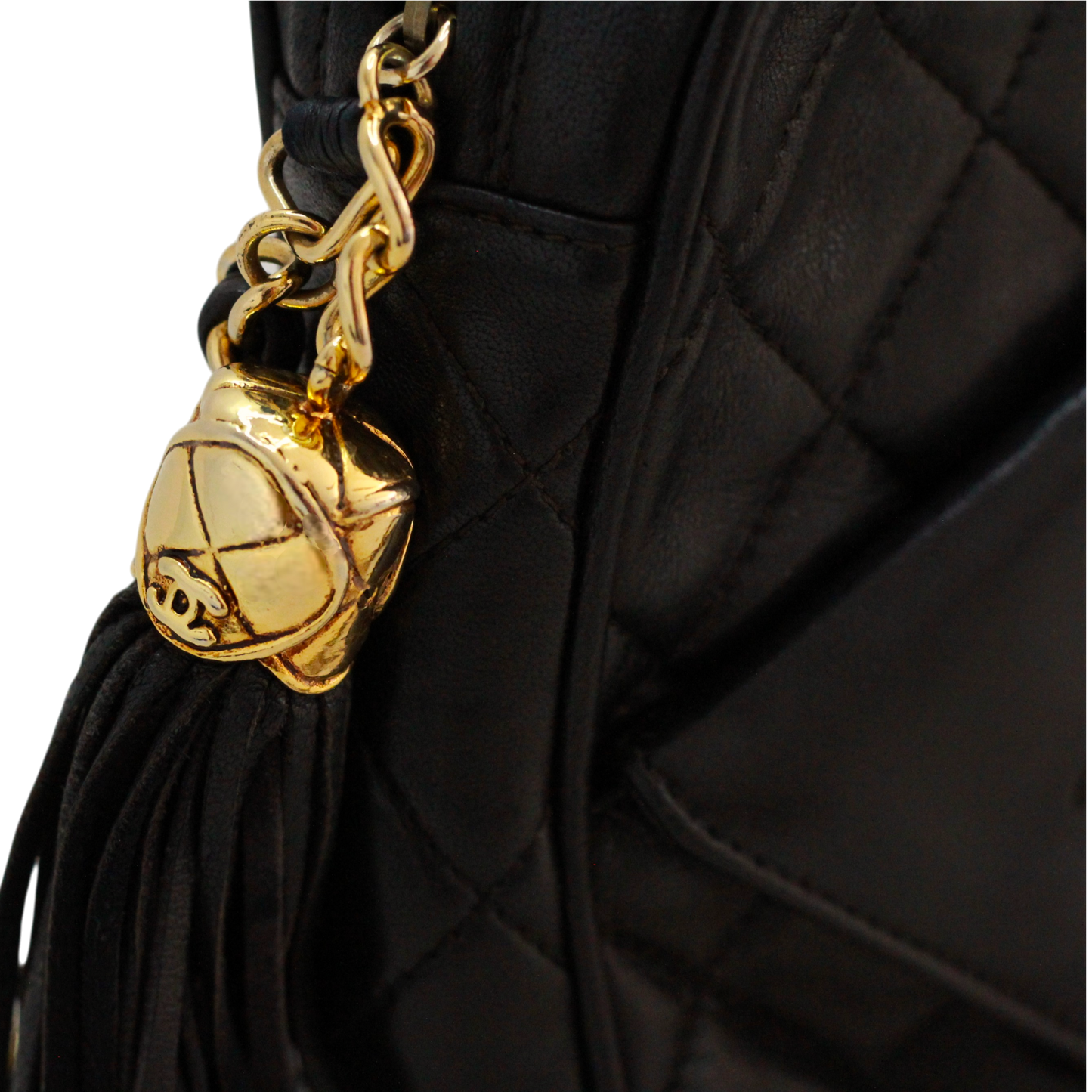 Chanel Black Lambskin Leather Camera Bag | 1989-1991