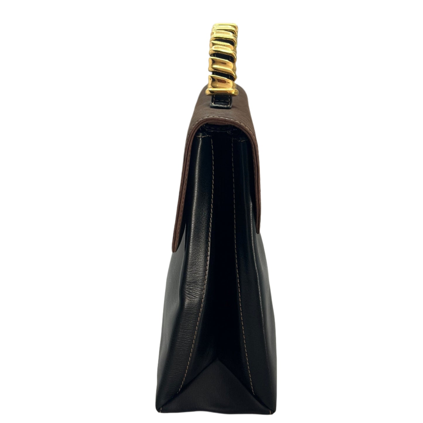 Loewe Velazquez Top Handle Flap Bag | Black and Brown